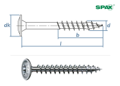 8 x 50mm SPAX Konstruktionsschrauben TX Tellerkopf Stahl...