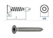 2,9 x 9,5mm Blechschrauben Senkkopf TX Edelstahl A2...