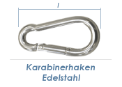 40 x 4mm Karabinerhaken Edelstahl A4 (1 Stk.)