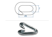 5mm Kettenverbindungsglied verzinkt (1 Stk.)