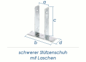 101mm U- Stützenschuh mit Lasche aufdübelbar (1...