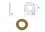 13mm Unterlegscheiben DIN125 Messing (10 Stk.)