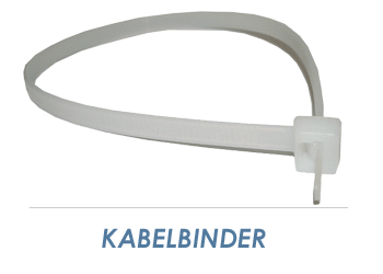 4,7 x 285mm Kabelbinder weiss, 1,21 €
