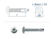 3,5 x 9,5mm Bohrschrauben Linsenkopf TX DIN7504 Stahl...