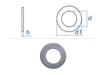 2,2mm Unterlegscheiben DIN125 Edelstahl A2 (100 Stk.)