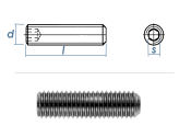 M4 x 8mm Gewindestift Kegelkuppe DIN913 Edelstahl A2 (100...