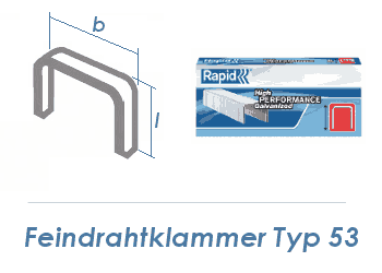 12mm Klammern Typ 53  (1 Pkg. zu 5000 Stk.)