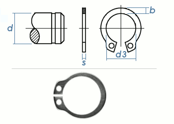 12mm Sicherungsring Aussen DIN471 Edelstahl (10 Stk.)