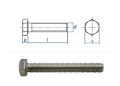 M5 x 40mm Sechskantschrauben DIN933 Vollgewinde Edelstahl...