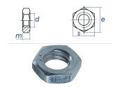 M24x1.5 Feingewinde Sechskantmuttern DIN439 Stahl...