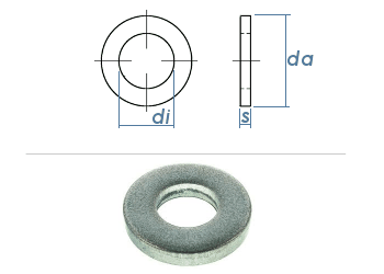 4,3mm Scheiben f. Schrauben m. schweren Spannhülsen DIN7349 Stahl verzinkt (100 Stk.)