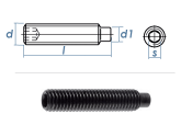 M10 x 70mm Gewindestift Zapfen DIN915 45H schwarz (1 Stk.)