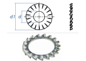 6,4mm Fächerscheiben Form AZ DIN6798 Stahl verzinkt...