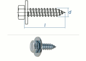 4,8 x 25mm Kombi-Blechschrauben m. Sechskantkopf u....