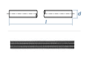 M36 x 1000mm Gewindestange DIN975 Edelstahl A2 (1 Stk.)