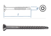 4 x 45mm Edelstahlschrauben A2 TX m. Bohrspitze u....