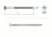 4,5 x 50mm Holzbauschrauben Zierkopf TX Edelstahl C1...
